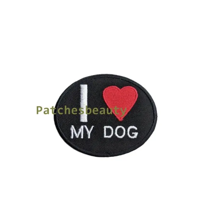 I Love My Dog Pet Lover Animal Cute Embroidered Sew iron On Patch Jacket A12