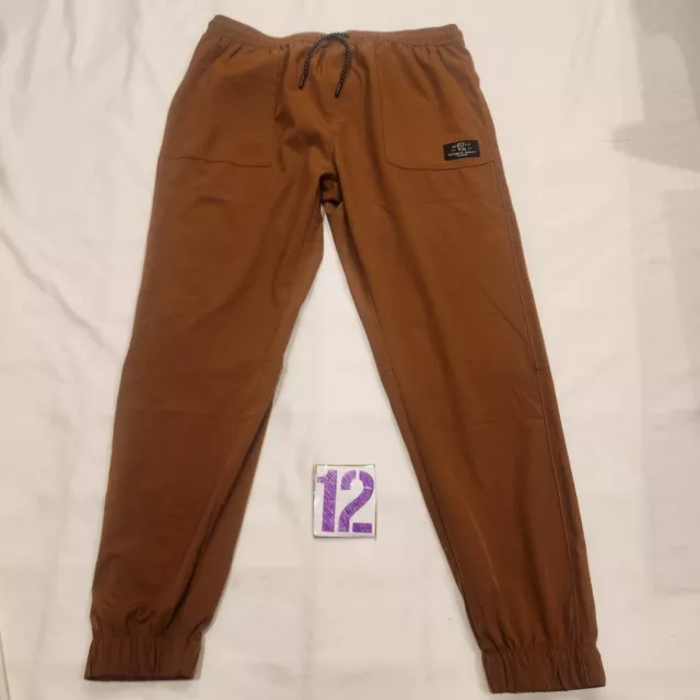 Tony Hawk cargo jogger pants men's large brown Flex stretch street wear