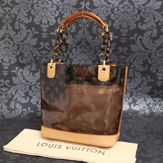 Auth Louis Vuitton Monogram Vinyl Cabas Ambre MM Tote Bag M92501 LV 2212G