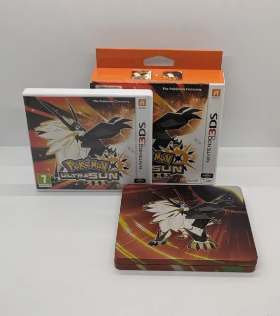 Pokemon Ultra Sun Fan Edition with SteelBook - Nintendo 3DS Game, UK Pal Version