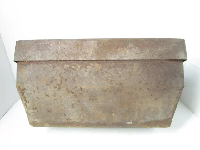1 Rustic Metal Grain Elevator Bucket Scoop Feed Bin Barn Farm Planter 14 x 7 x 7