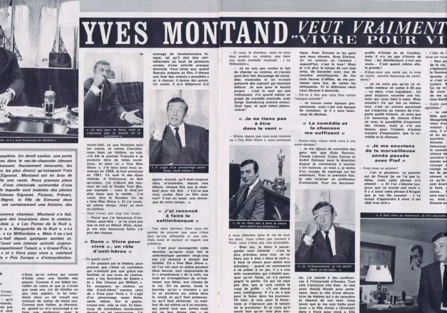 Coupure de presse Clipping 1967 Yves Montand (2 pages)