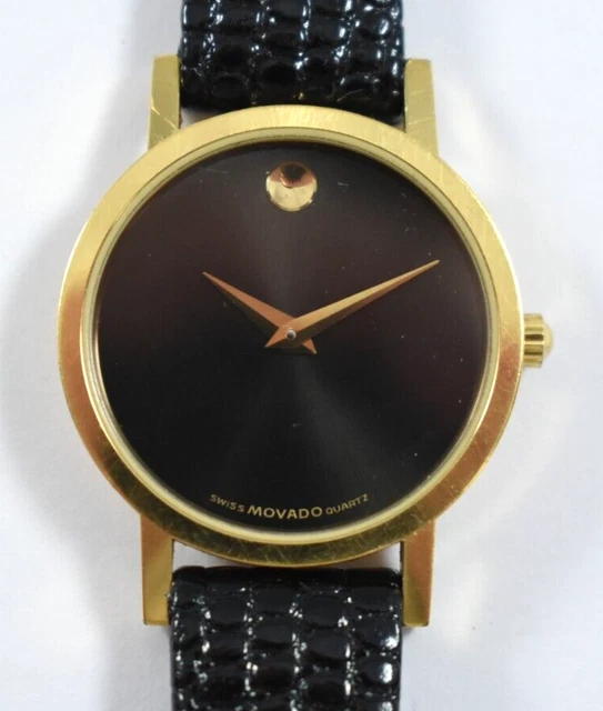 Vintage Movado Museum 87-25-832 24.80mm Quartz Ladies Wrist Watch Working lot.nh