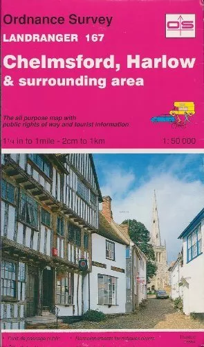 Landranger Maps: Chelmsford, Harlow and ... by Ordnance Survey Sheet map, folded