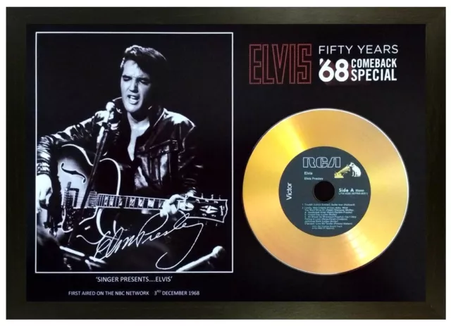 Elvis Presley '68 Comeback Special' 50. Jahrstag Signiertes Foto Geschenk