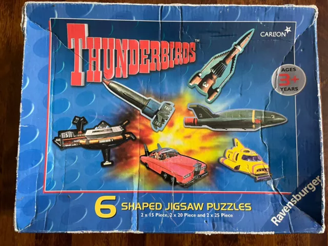 Vintage 1999 THUNDERBIRDS 6 SHAPED CHILDREN'S JIGSAW PUZZLES GERRY ANDERSON