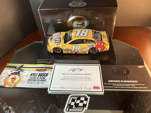 2017 Kyle Busch dédicacé #18 M&M’s 1/24 - eBay