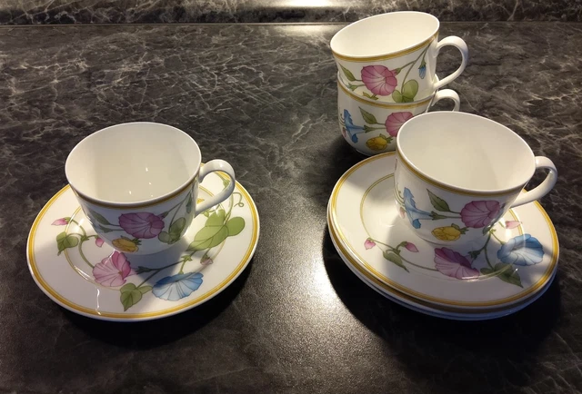 Hutschenreuther VERANO Bone China Kaffeetasse mit Untertasse, Set 4 Stück