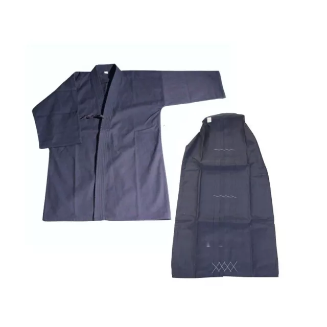 Kendo Aikido Set Blitz Hakama Bleu Et Keikogi Gi Kenjutsu Iaido Bogu Taijutsu