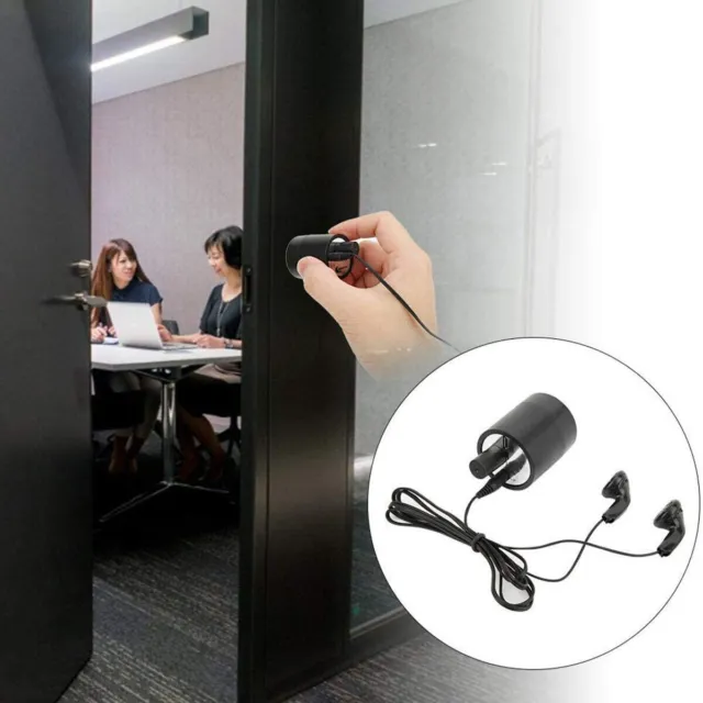 Small Highly Sensitive Bug Wall Microphone Voice Ear Listen Through Device