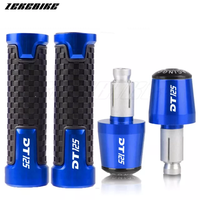 Motorbike Handlebar Hand Grips Handle Bar End Caps Plug Set For Yamaha DT125