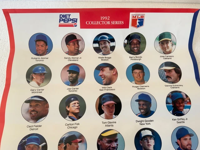 1992 Pepsi MLB Baseball Collector Series POSTER / Ken Griffey Jr. / SANDBERG! 1992 Pepsi MLB Baseball Collector Series POSTER / Ken Griffey Jr. / SANDBERG!