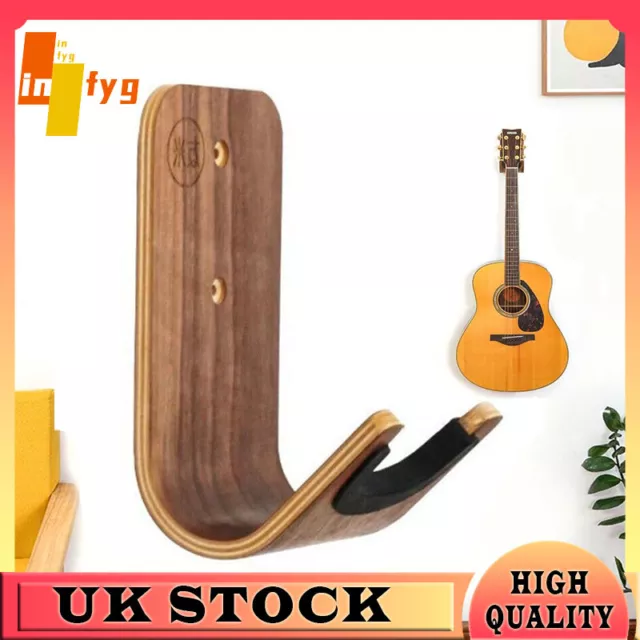 Wooden Guitar Wall Hanger Hanger Wall Mount Holder Acoustic Guitar Accessories