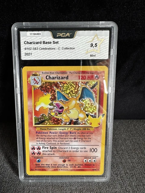 CHARIZARD BASE SET Celebrations PCA 9,5 Dracaufeu MINT EUR 199,99 ...