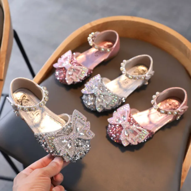Sandali principessa bambina neonato bambino bambino nodo fiocco cristallo dolci scarpe da festa