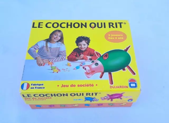 Dujardin - Le Cochon qui Rit par 2 - Jeu de société pour enfant - A jouer  en famile - 2 joueurs - Dès 4 ans