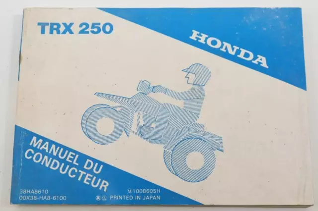 Manuale Utente per moto HONDA 250 TRX 1986 Per 1987