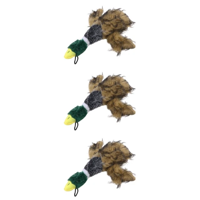 3 Count Pheasant Dog Toy Squeaker Squeaking Plush Little Toys Small Dogs