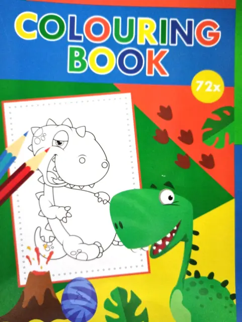 Malbuch Dinosaurier, Dino  72 Ausmalbilder  Din A4 Ausmalspaß für  Kinder