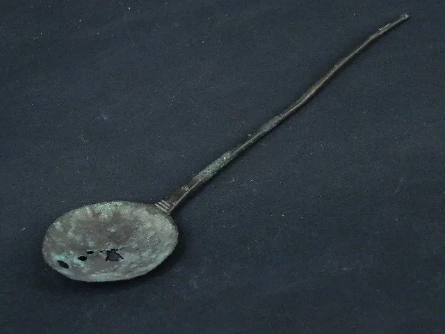 Ancient Large Size Bronze Spoon Islamic 1200 AD #S3387