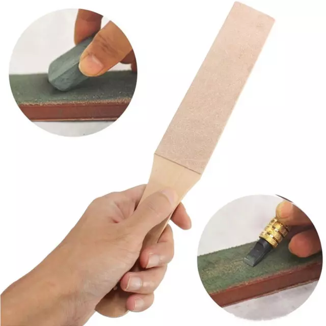 PU Leather Paddle Honing Strop Kit for Woodcarving Woodworking Chisels