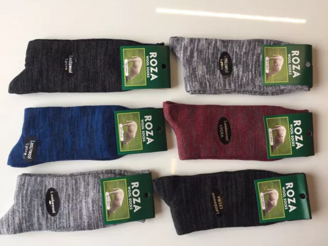 6 Pairs MEN'S THICK CHUNKY WOOL WORK HIKING BOOT SOCKS WARM SIZE UK 6-11 JFSDF