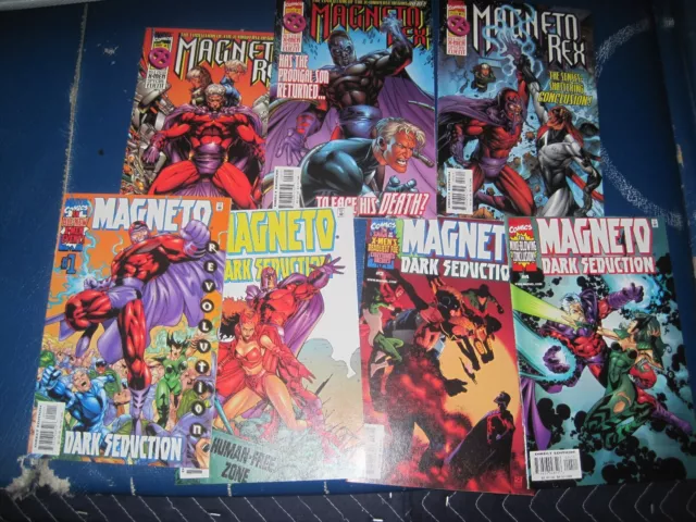 lot 2 Complete Marvel X-Men Mini Series Magneto Rex 1,2,3 Dark Seduction 1,2,3,4