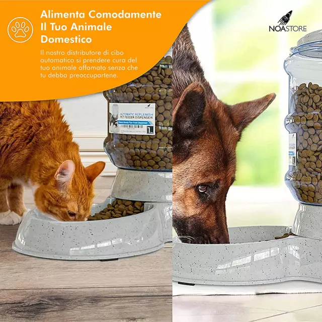 Alimentatore Automatico per Animali Domestici, Dispenser Di Cibo per Cani E Gatt 3