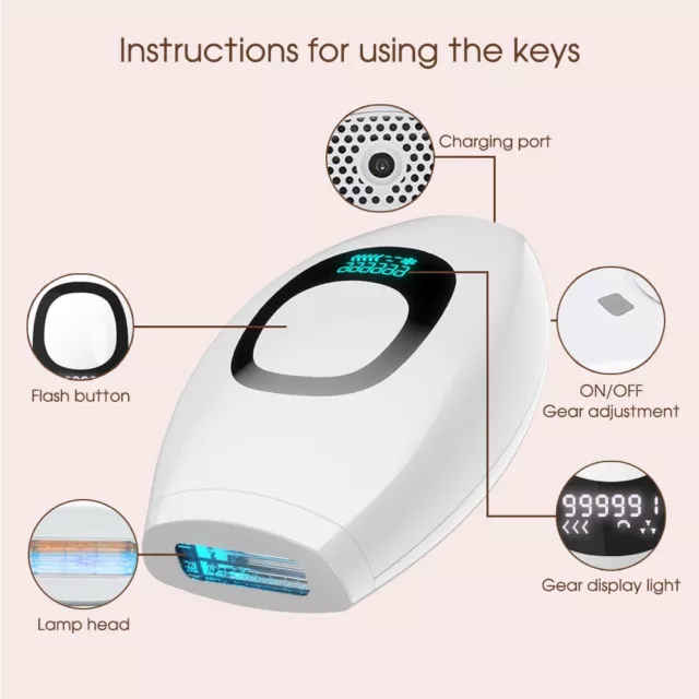 999,999 IPL Laser Hair Removal Machine Permanent Painless Epilator Body Facial