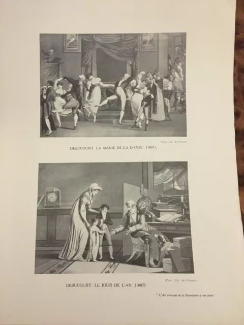 Photo ancienne "La manie de la danse & Le jour de l'an" de DEBUCOURT (1807)
