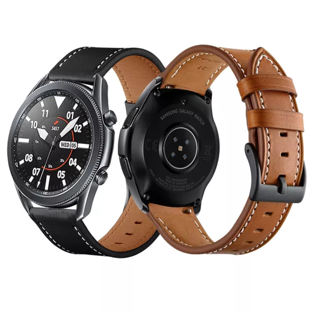 Genuine Leather Band Strap for Samsung Galaxy Watch3 41mm/45mm Watch 42mm/46mm