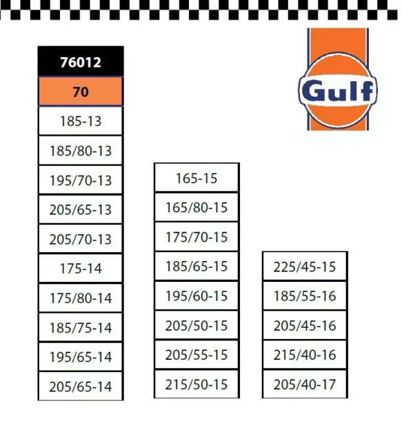 Cadenas de Nieve Mis. 70 76012 GULF Premium 7MM " G7" de Malla Retorcita 165-15 3