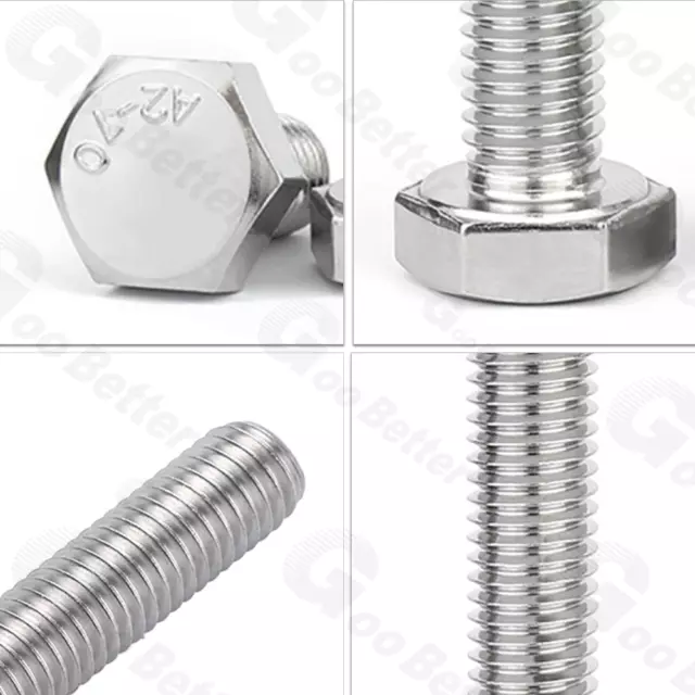 3/16" 1/4" 5/16" 3/8" 5/8" UNC Hexagon Hex Set Screws Bolts A2 Stainless Steel 3