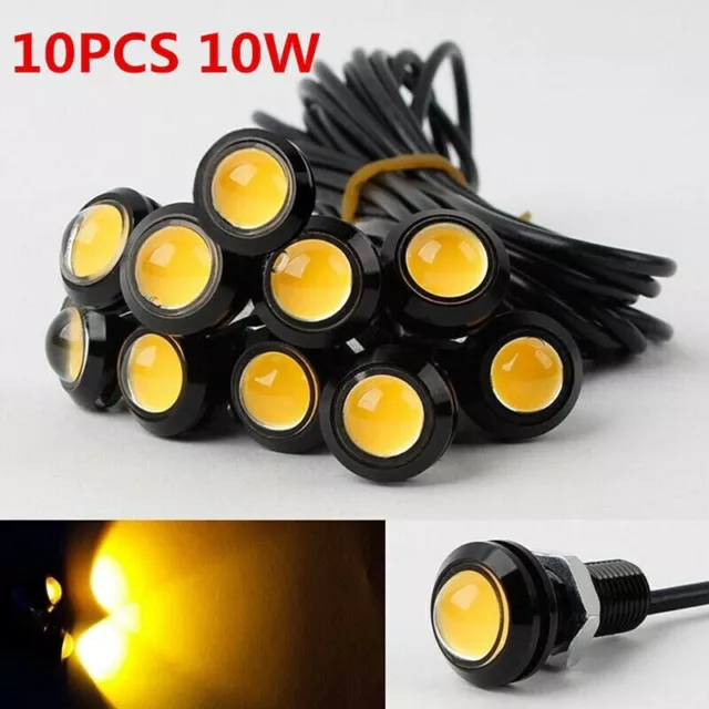 Ultra Bright 10x COB LED Car Daytime Running DRL TailHead Light Backup Amber