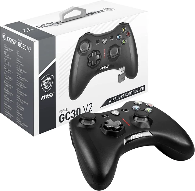 MSI FORCE GC30 V2 Wireless PC Gamepad Controller - 2.4 GHz, batteria Nero