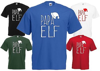 Papa Elf Men's T Shirt Top Christmas Xmas Funny Tee Idea Father Dad Santa Gift