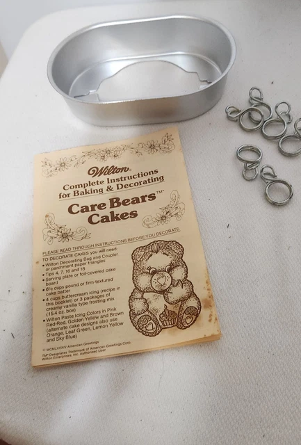 VINTAGE 1984 WILTON Care Bears Stand-Up Cake Pan Set With Instructions