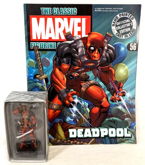 Eaglemoss Classic Marvel Figurine Collection Magazine 56 DEADPOOL Lead Figure