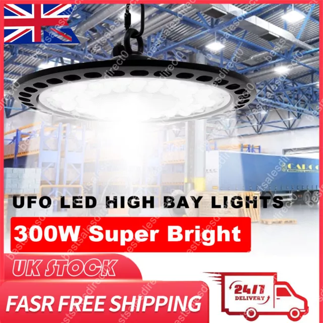 LED High Bay Light 300W UFO Workshop Warehouse Industrial Commercial Lights Lamp