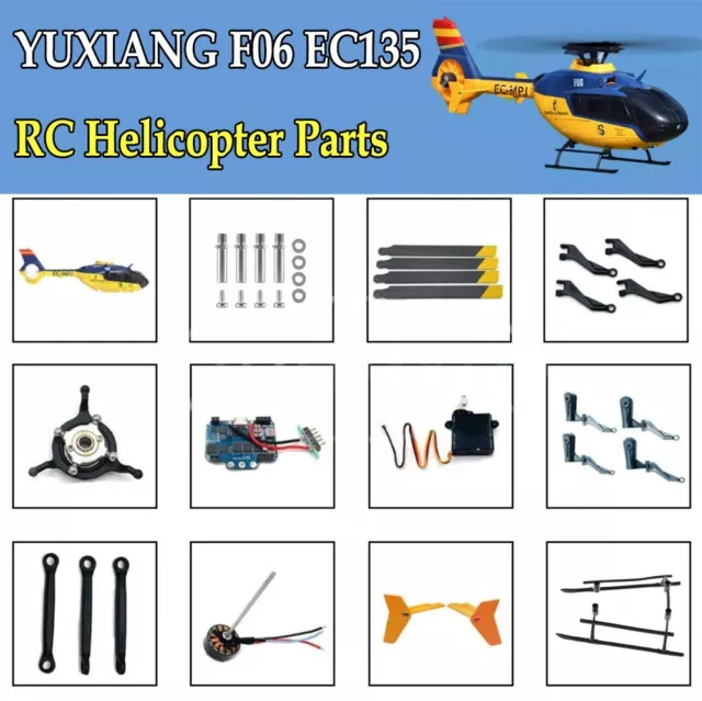 YUXIANG F06 EC135 RC Helicopter Fuselage Shell Battery Blade Motor ESC Servo