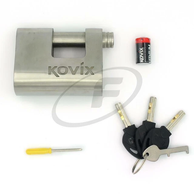 Kovix Alarm Padlock With 16Mm Locking Pin Motorcycle Motorbike Scooter Lock
