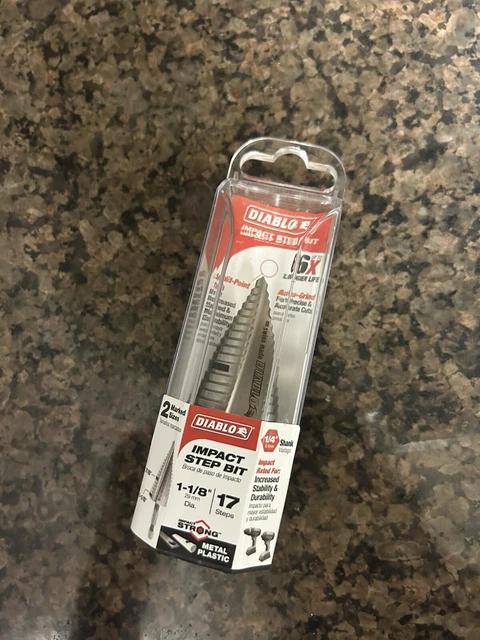 New Diablo Impact Step BIT 17 Steps, Multi, 7/8" to 1-1/8" (DSD1125S17)