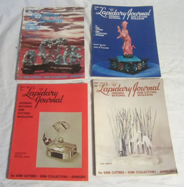 LAPIDARY JOURNAL -- 14 Issues, 1973-1980 -- National GEM CUTTING Magazine 3