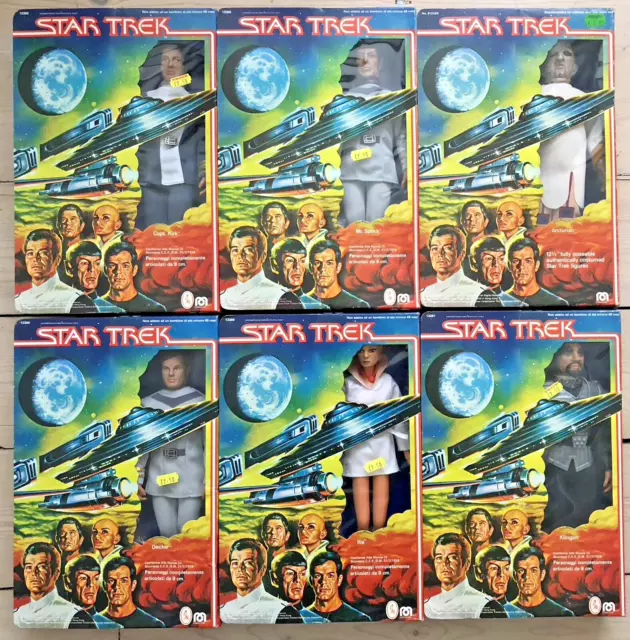 vintage Mego 1979 STAR TREK The Motion Picture 12" Figures FULL SET  MINT/BOXED