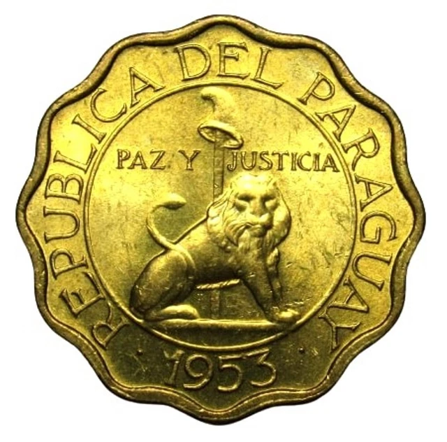 Paraguay 15 Centimos 1953 KM#21 Lion (b4)