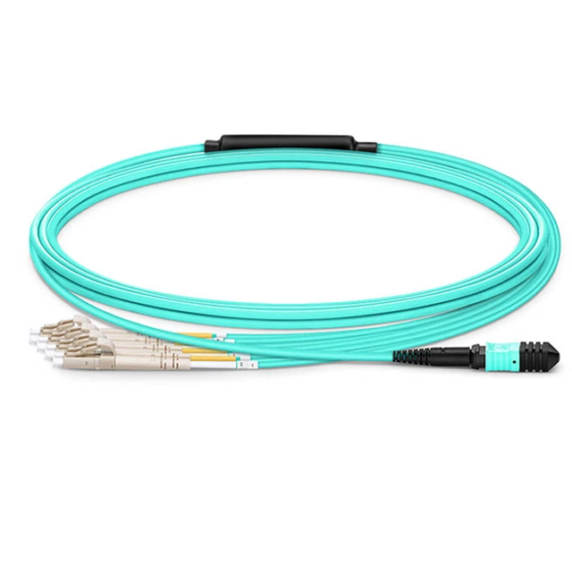 MPO-LC 8 CORE OM3 Multimode Optical Fiber Patch Cable MTP Fiber Jumper ...
