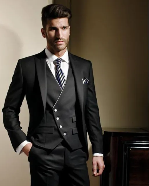 Black Groom Suit Formal Wedding Suit For Men Suits classic fit Bridegroom Suit