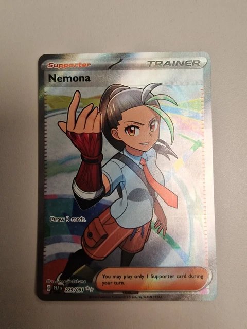 Nemona R64 POKÉMON TCG NEMONA Scarlet & Violet: Paldean Fates 229/091 Holo Ultra ...