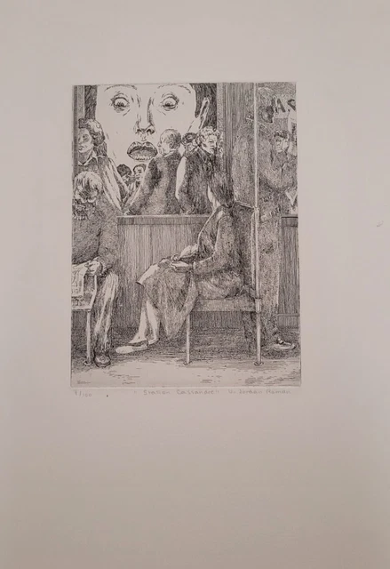 Véronique JORDAN-ROMAN (1943-1991) eau forte ? Lithographie - Numérotée signée 2