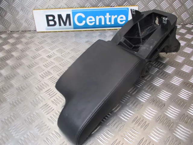 Bmw E46 3 Series 98-06 Front Centre Armrest Stitched Black Nappa Leather Ref 14
